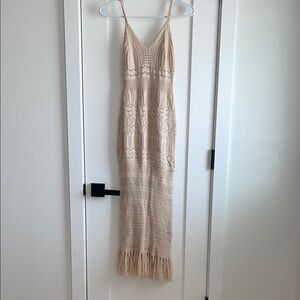 VICI Cream Knit Maxi Dress